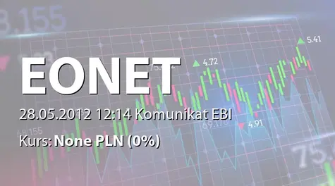 eo Networks S.A.: Terminy przekazywania raportów okresowych w 2012 r. - korekta raportu nr 8/2012 (2012-05-28)