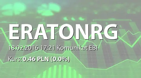 Erato Energy S.A.: Odwołanie i powołanie Prezesa Zarządu spółki zależnej (2016-02-18)