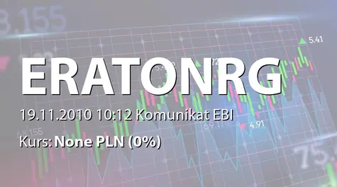 Erato Energy S.A.: Rejestracja obniżenie wartości nominalnej akcji (split 1:5) w KRS (2010-11-19)