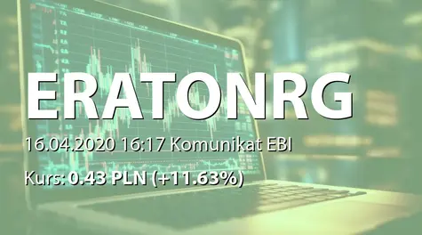 Erato Energy S.A.: Rejestracja zmian statutu w KRS (2020-04-16)