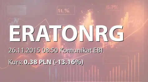 Erato Energy S.A.: Rezygnacja członka Rady Nadzorczej (2015-11-26)