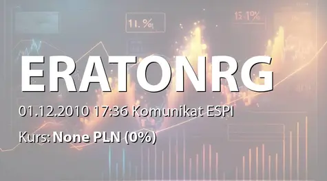 Erato Energy S.A.: Sprzedaż akcji przez Paradisus Capital Ltd. (2010-12-01)