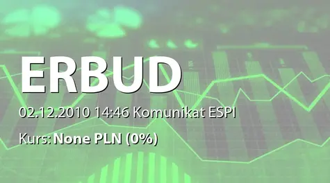 Erbud S.A.: Umowa Konsorcjum z Gminą Miasta Szczecin  - 139,8 mln zł (2010-12-02)