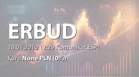 Erbud S.A.: Wybór oferty konsorcjum na budowę drogowego przejścia granicznego w Budomierzu - 144,6 mln zł (2010-01-18)