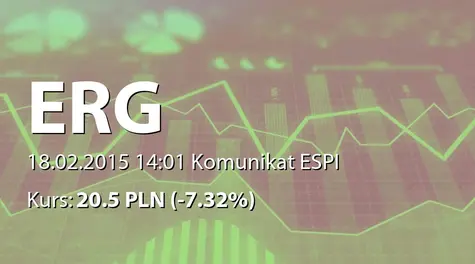 ERG S.A.: Aneks do umowy z Belshina Joint Stock Company (2015-02-18)