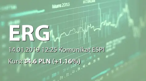 ERG S.A.: Pomniejszenie wyników finansowych o ponad 1 mln zł (2019-01-14)