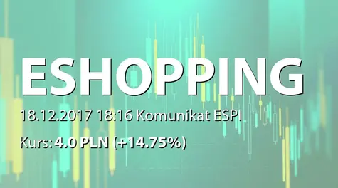 E-shopping Group S.A.: Nabycie akcji przez podmiot powiązany (2017-12-18)