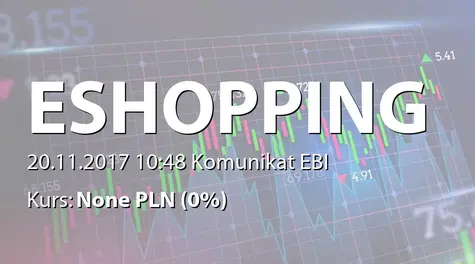 E-shopping Group S.A.: Niestosowanie zasad Dobrych Praktyk SpĂłłek Notowanych na NewConnect (2017-11-20)