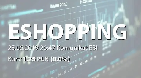 E-shopping Group S.A.: Opinia Zarządu ws. wniosku o powołanie rewidenta do spraw szczególnych (2019-06-25)