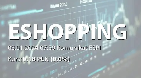 E-shopping Group S.A.: Raport za grudzień 2023 (2024-01-03)