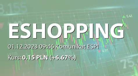E-shopping Group S.A.: Raport za listopad 2023 (2023-12-01)