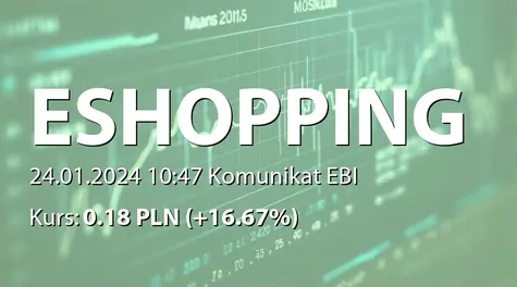 E-shopping Group S.A.: Terminy przekazywania raportów okresowych w 2024 roku (2024-01-24)