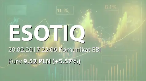 Esotiq & Henderson S.A.: Raport dotyczÄcy zakresu stosowania Dobrych Praktyk (2017-02-20)