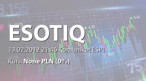 Esotiq & Henderson S.A.: Sprzedaż akcji przez Warmenbad Investment Ltd. (2012-02-13)