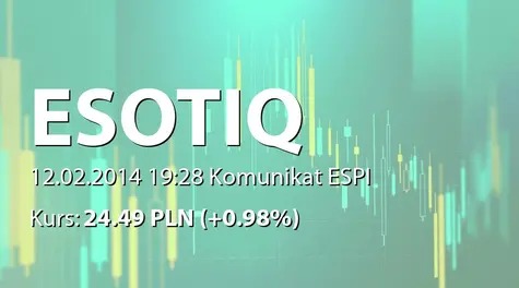 Esotiq & Henderson S.A.: WZA - zwołanie obrad: zgoda na ubieganie się o dopuszczenie do obrotu akcji serii B,C i D, zmiany Statutu, zmiany w RN (2014-02-12)