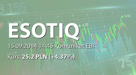 Esotiq & Henderson S.A.: Złożenie prospektu emisyjnego w KNF (2014-09-15)