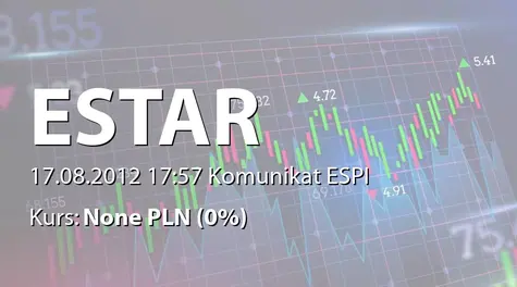 ENEFI Vagyonkezelő Nyrt.: E-Star Alternative Plc own shares transaction (2012-08-17)