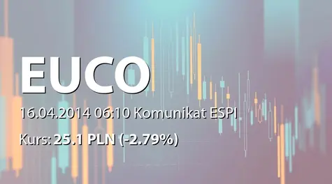 Europejskie Centrum Odszkodowań S.A. w restrukturyzacji: Rekomendacja Zarządu ws. wypłaty dywidendy - 1,05 zł (2014-04-16)