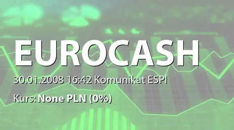 Eurocash S.A.: Informacje przekazane do publicznej wiadomości w 2007 r. - raporty okresowe (2008-01-30)