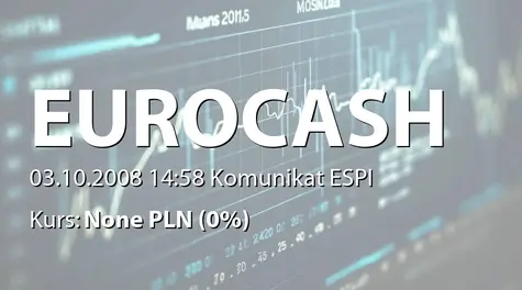 Eurocash S.A.: Liczba akcji dopuszczonych do obrotu w okresie 9 m-cy (2008-10-03)