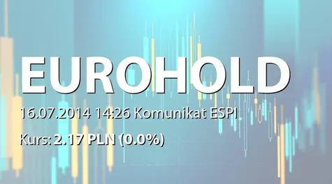 Eurohold Bulgaria AD: Realized sales in June 2014 by the companies in the group of Eurohold (2014-07-16)