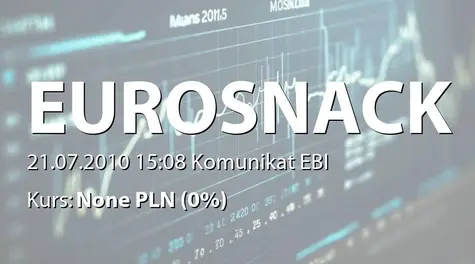 Eurosnack S.A.: Rejestracja podwyższenia kapitału w KRS (2010-07-21)