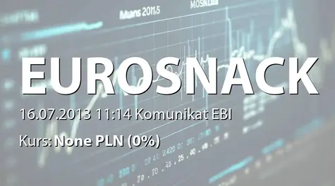 Eurosnack S.A.: Umowa handlowa z największą siecią sklepów detalicznych w Polsce - 1 mln zł (2013-07-16)