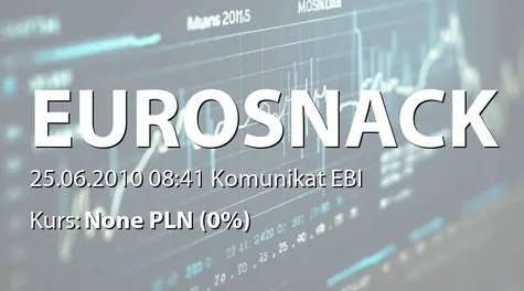 Eurosnack S.A.: Uzyskanie dostępu do systemu EBI (2010-06-25)