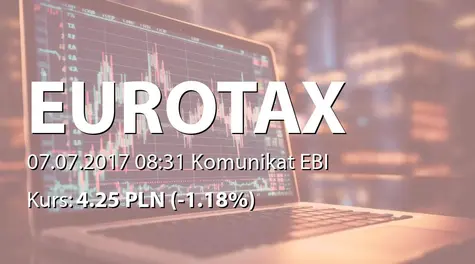 Euro-Tax.pl S.A.: Raport za czerwiec 2017 (2017-07-07)