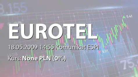 Eurotel S.A.: SA-Q1 2009 - skorygowany (2009-05-18)