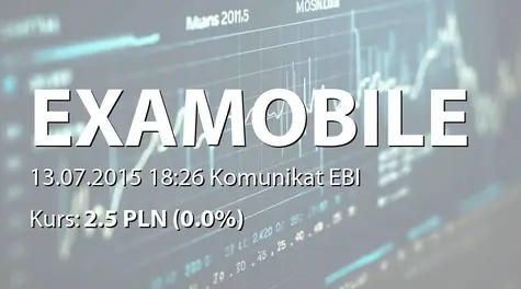 Examobile S.A.: Dane rynkowe na koniec II kwartału 2015 (2015-07-13)