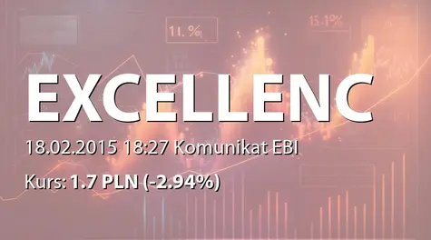 Excellence S.A.: Propozycja wypłaty dywidendy - 0,08 PLN (2015-02-18)