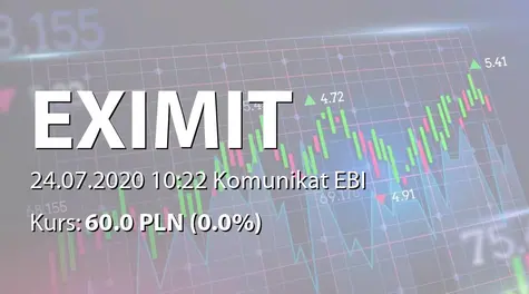 E-XIM IT S.A.: ZWZ - projekty uchwał: podział zysku (2020-07-24)