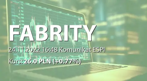 Fabrity Holding S.A.: SA-QSr3 2022 (2022-11-24)