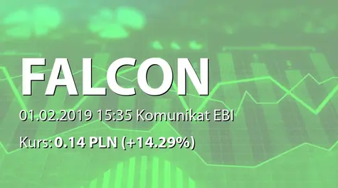 Falcon 1 Green World S.A.: Terminy przekazywania raportĂłw w 2019 roku (2019-02-01)