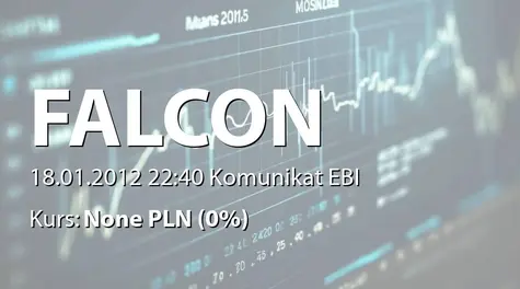 Falcon 1 Green World S.A.: Ustalenie ceny emisyjnej akcji serii E - 0,08 zł (2012-01-18)