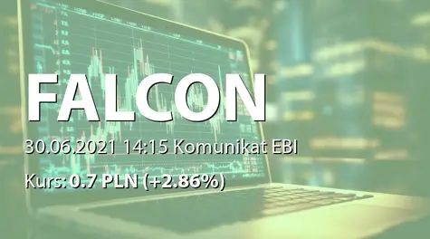 Falcon 1 Green World S.A.: ZWZ - podjęte uchwały: pokrycie straty, zmiany w statycie, zmiany w RN (2021-06-30)