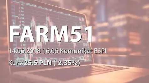 The Farm 51 Group S.A.: Cena emisyjna akcji serii I - 20 PLN (2018-06-14)