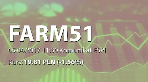The Farm 51 Group S.A.: Zbycie akcji przez mBank SA (2017-04-05)