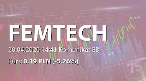 Femion Technology S.A.: Uzyskanie przez spółkę zależną zgody KNF na świadczenie usługi AIS (2020-04-20)