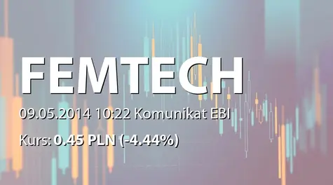 Femion Technology S.A.: WZA - zwołanie obrad: podział zysku, zmiany Statutu, powołanie członka RN (2014-05-09)