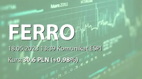 Ferro S.A.: Rekomendacja Zarządu  ws. wypłaty dywidendy - 1,50 PLN (2023-05-18)