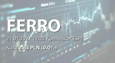 Ferro S.A.: Zgoda na dokonanie koncentracji (2021-01-21)