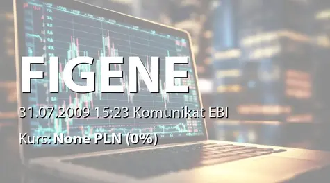 FIGENE CAPITAL S.A.: Postanowienie sądu ws. zabezpieczenia roszczeń akcjonariuszy w stosunku do Mewa SA (2009-07-31)