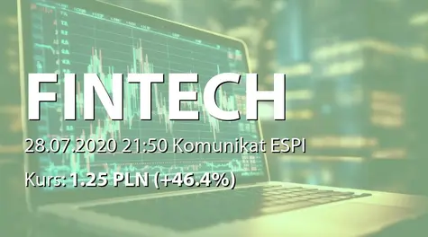 Fintech S.A.: Nabycie akcji przez Leszka Szwedo (2020-07-28)