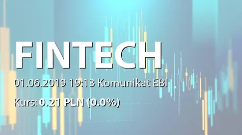 Fintech S.A.: ZWZ - projekty uchwał: podział zysku (2019-06-01)