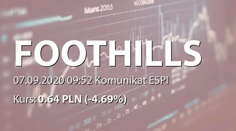 FOOTHILLS S.A.: ZWZ - lista akcjonariuszy (2020-09-07)