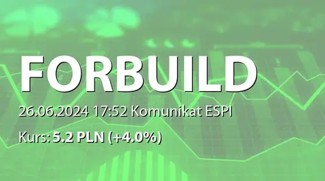 FORBUILD S.A.: Wypłata dywidendy - 0,30 PLN (2024-06-26)