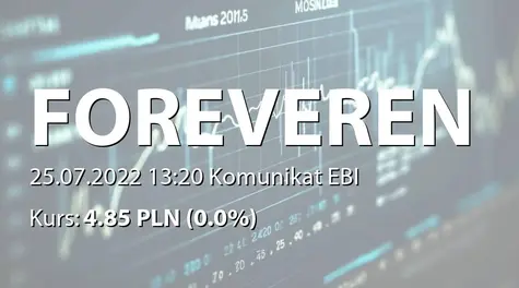 Forever Entertainment S.A.: Rejestracja zmian statutu w KRS (2022-07-25)