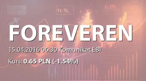 Forever Entertainment S.A.: Umowa z Hush Interactive LLC (2016-04-15)